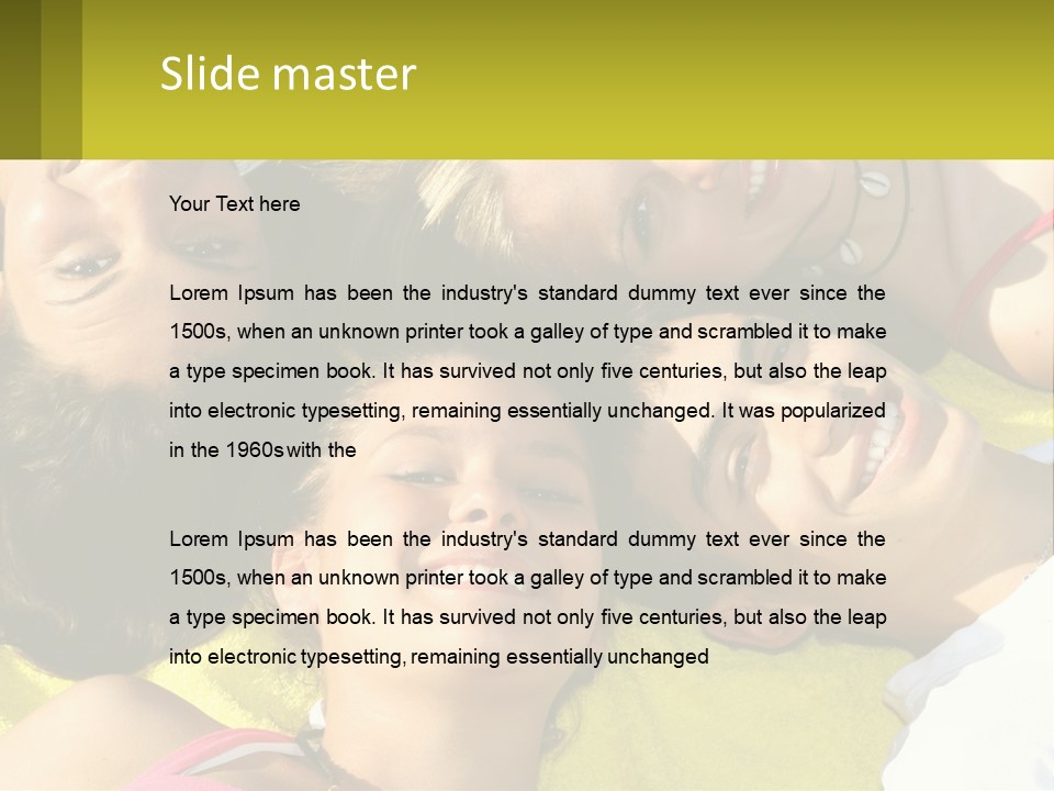 A Group Of People Laying On Top Of Each Other PowerPoint Template