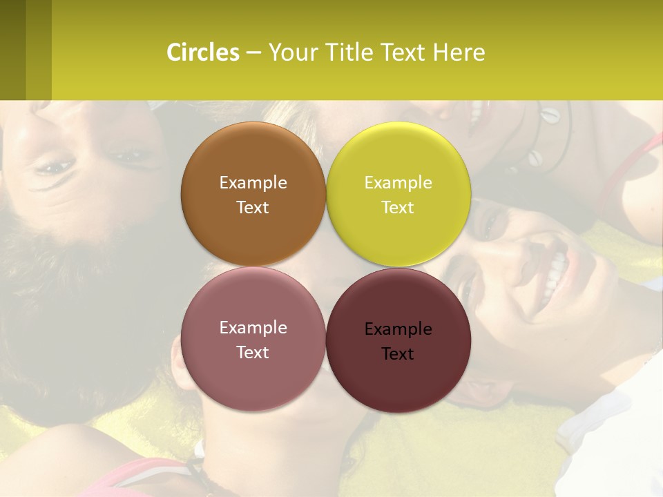 A Group Of People Laying On Top Of Each Other PowerPoint Template