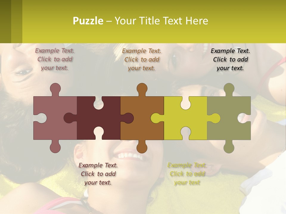 A Group Of People Laying On Top Of Each Other PowerPoint Template