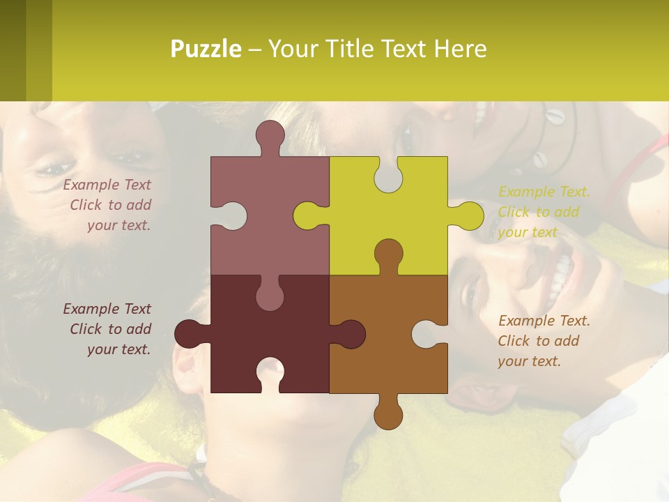 A Group Of People Laying On Top Of Each Other PowerPoint Template