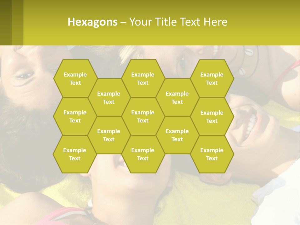 A Group Of People Laying On Top Of Each Other PowerPoint Template