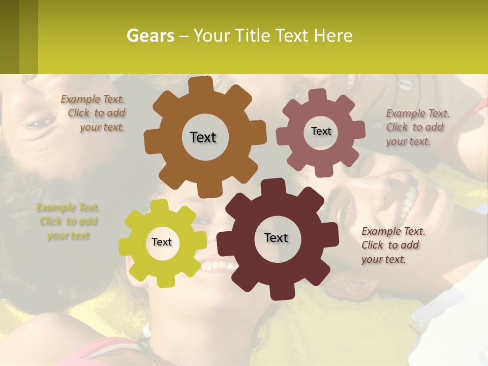 A Group Of People Laying On Top Of Each Other PowerPoint Template