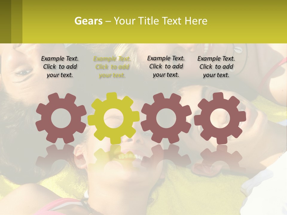 A Group Of People Laying On Top Of Each Other PowerPoint Template