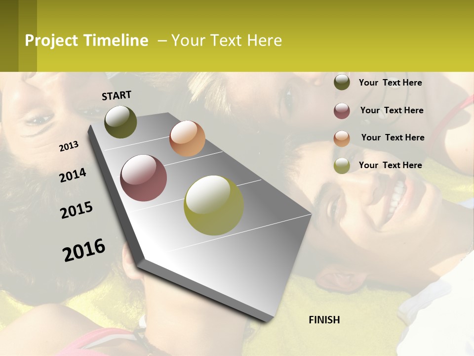 A Group Of People Laying On Top Of Each Other PowerPoint Template