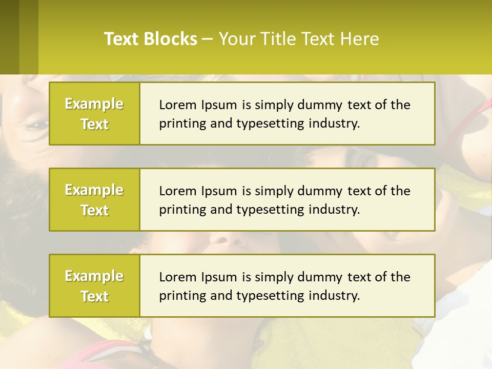 A Group Of People Laying On Top Of Each Other PowerPoint Template