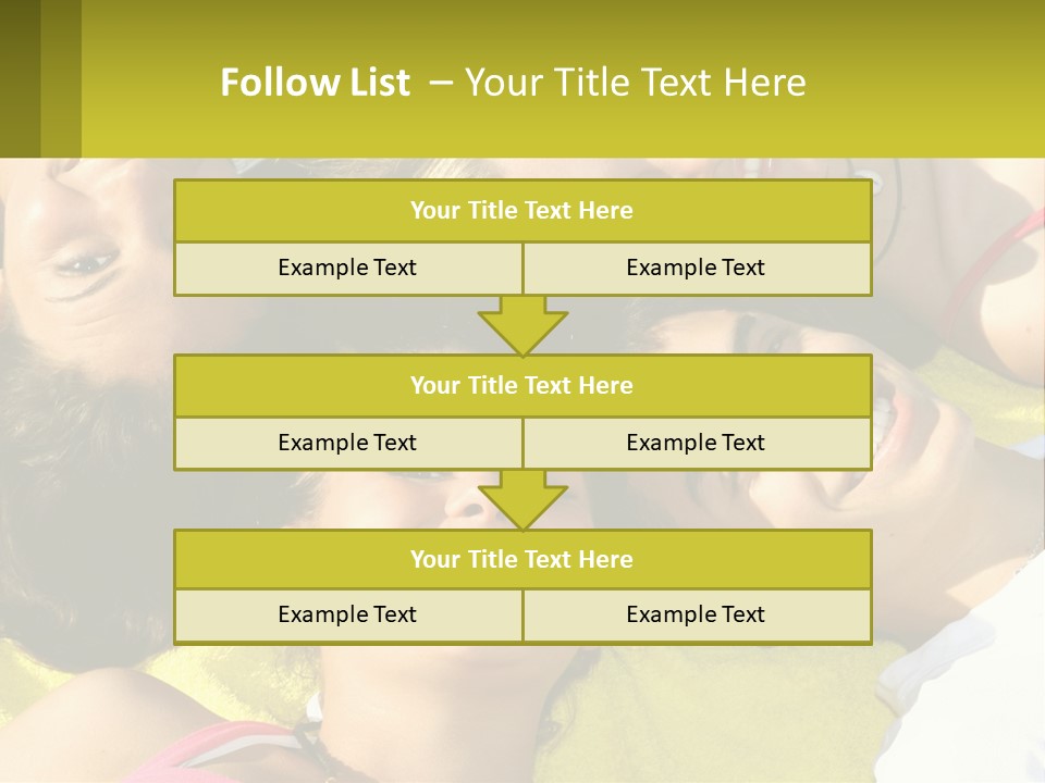 A Group Of People Laying On Top Of Each Other PowerPoint Template