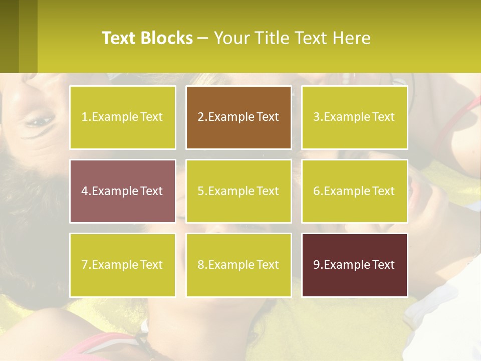 A Group Of People Laying On Top Of Each Other PowerPoint Template