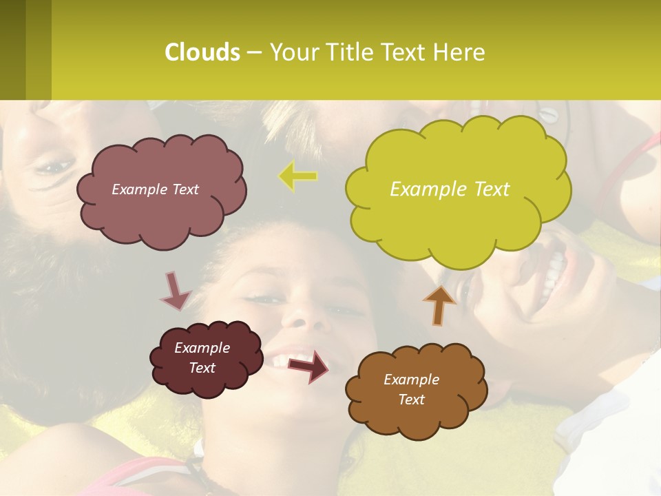 A Group Of People Laying On Top Of Each Other PowerPoint Template