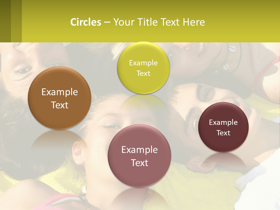 A Group Of People Laying On Top Of Each Other PowerPoint Template