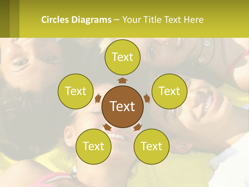 A Group Of People Laying On Top Of Each Other PowerPoint Template