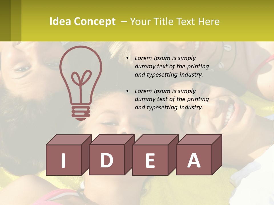 A Group Of People Laying On Top Of Each Other PowerPoint Template