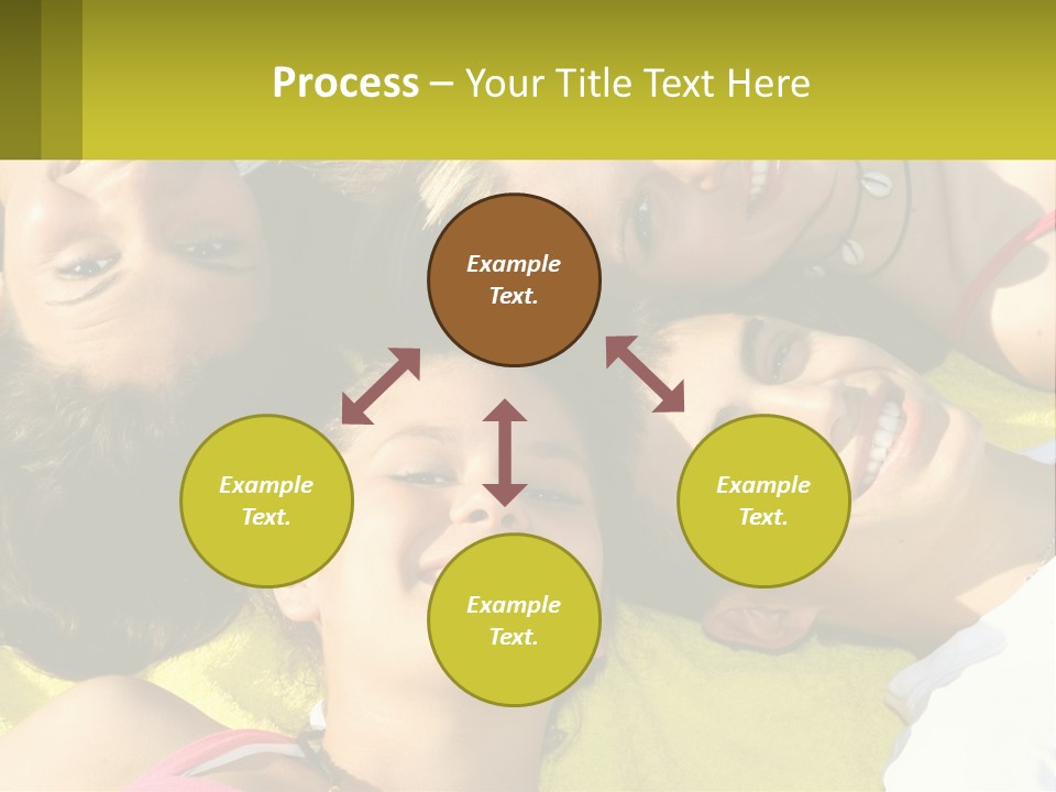 A Group Of People Laying On Top Of Each Other PowerPoint Template