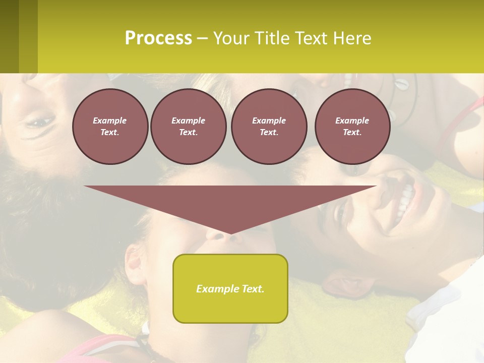 A Group Of People Laying On Top Of Each Other PowerPoint Template