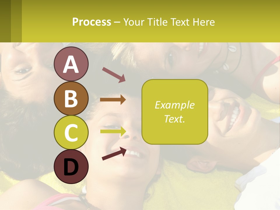 A Group Of People Laying On Top Of Each Other PowerPoint Template