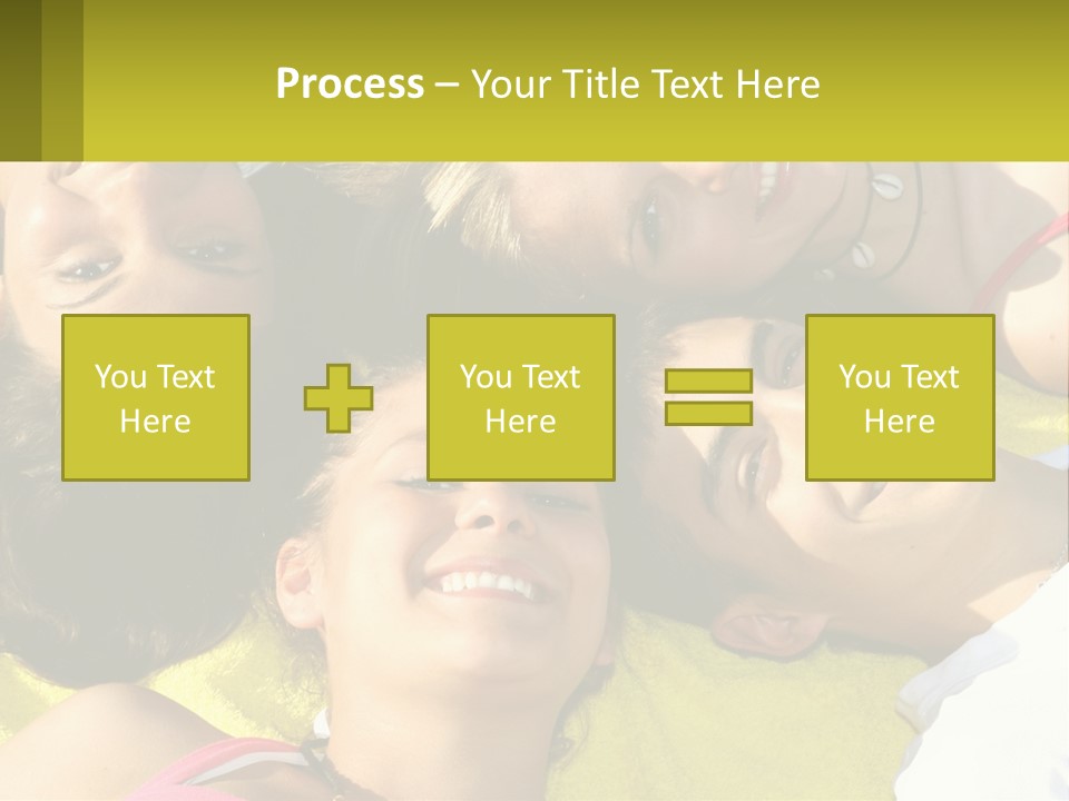 A Group Of People Laying On Top Of Each Other PowerPoint Template