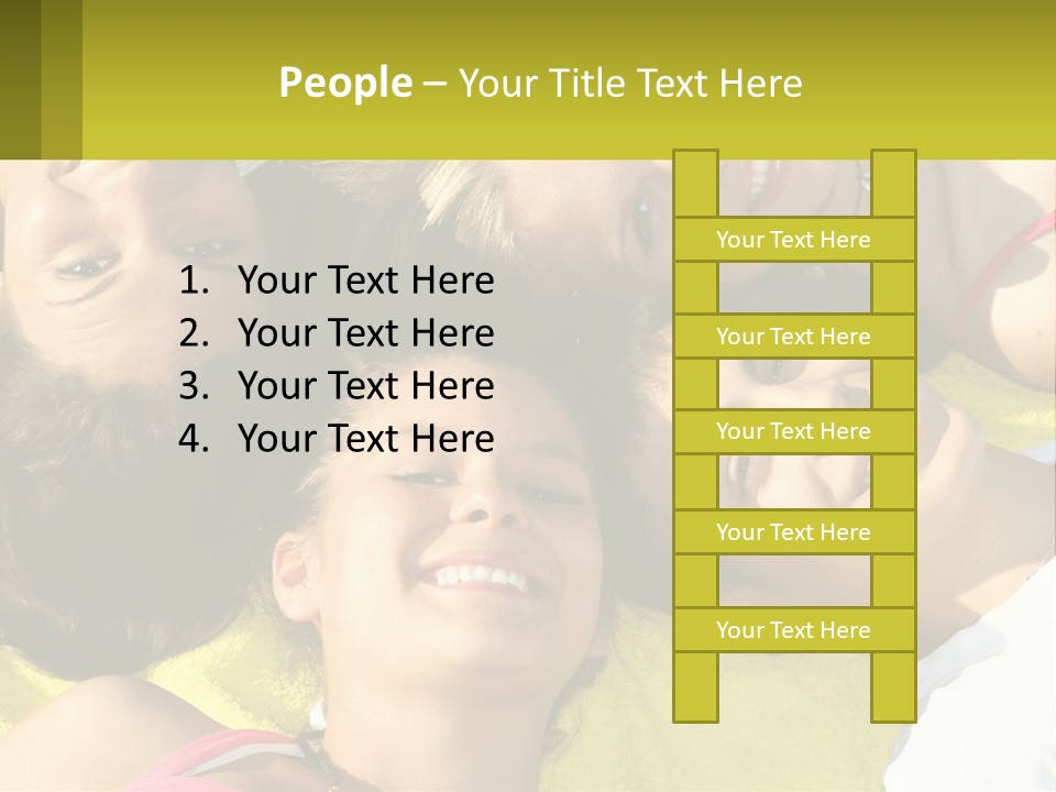 A Group Of People Laying On Top Of Each Other PowerPoint Template