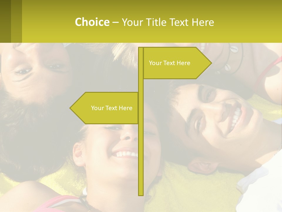 A Group Of People Laying On Top Of Each Other PowerPoint Template