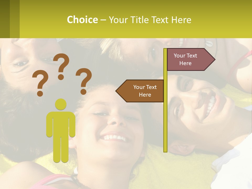 A Group Of People Laying On Top Of Each Other PowerPoint Template