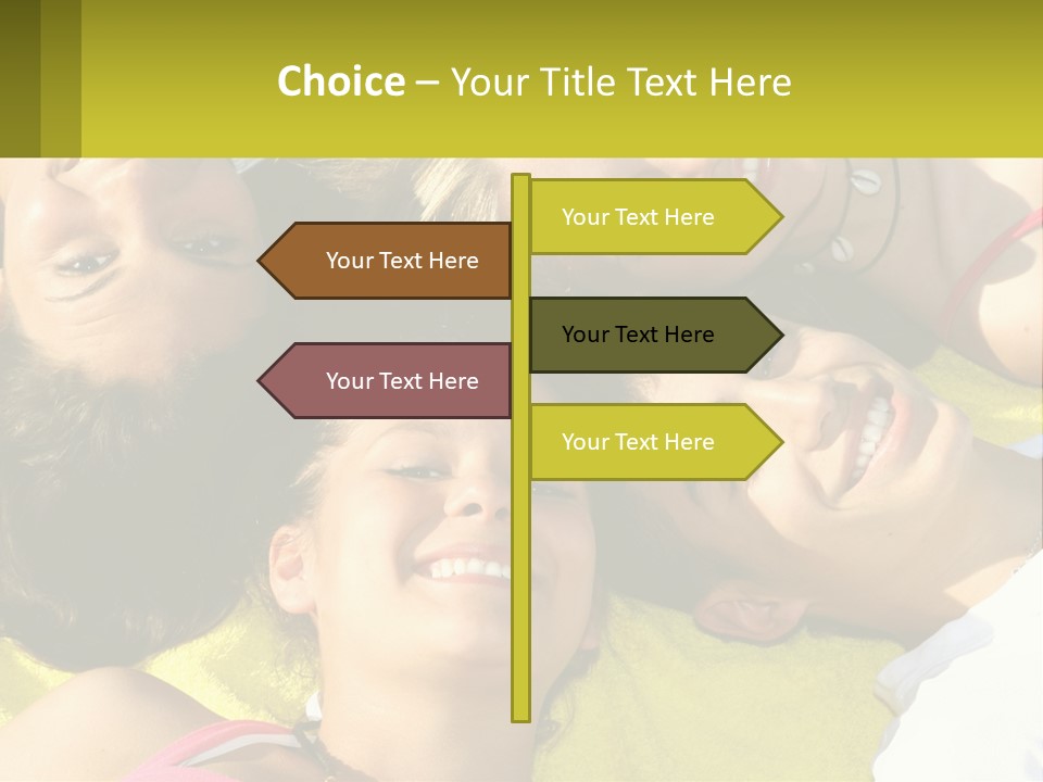 A Group Of People Laying On Top Of Each Other PowerPoint Template