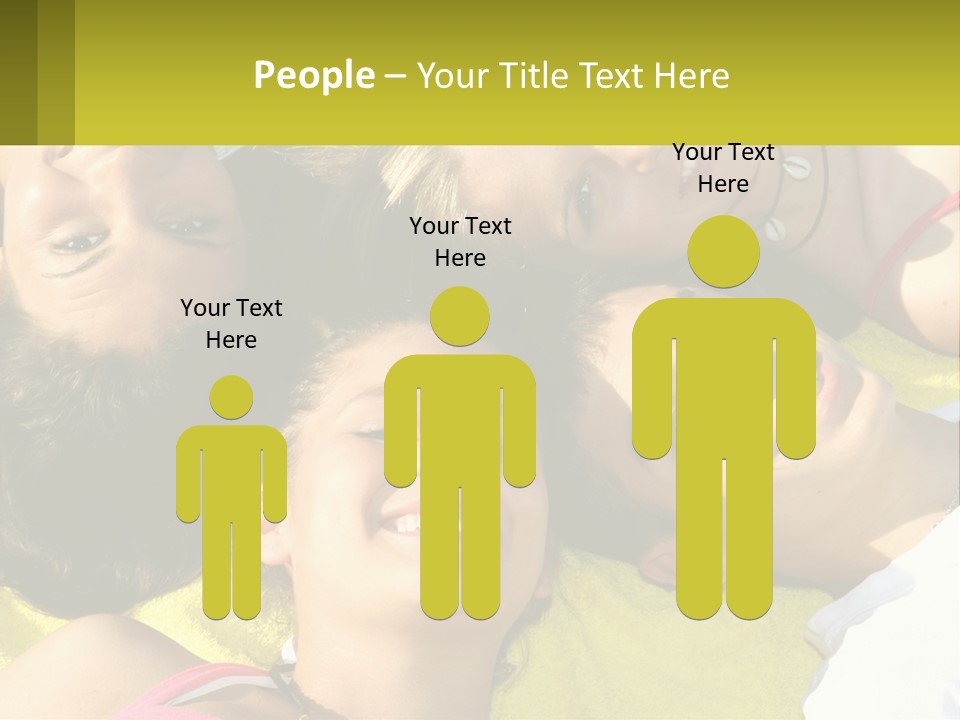 A Group Of People Laying On Top Of Each Other PowerPoint Template