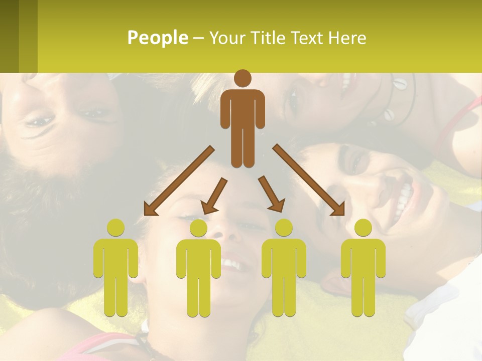 A Group Of People Laying On Top Of Each Other PowerPoint Template