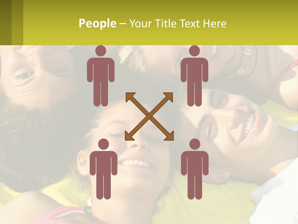 A Group Of People Laying On Top Of Each Other PowerPoint Template