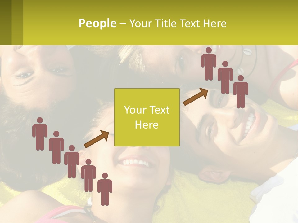 A Group Of People Laying On Top Of Each Other PowerPoint Template