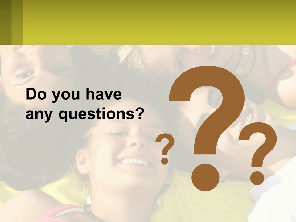 A Group Of People Laying On Top Of Each Other PowerPoint Template