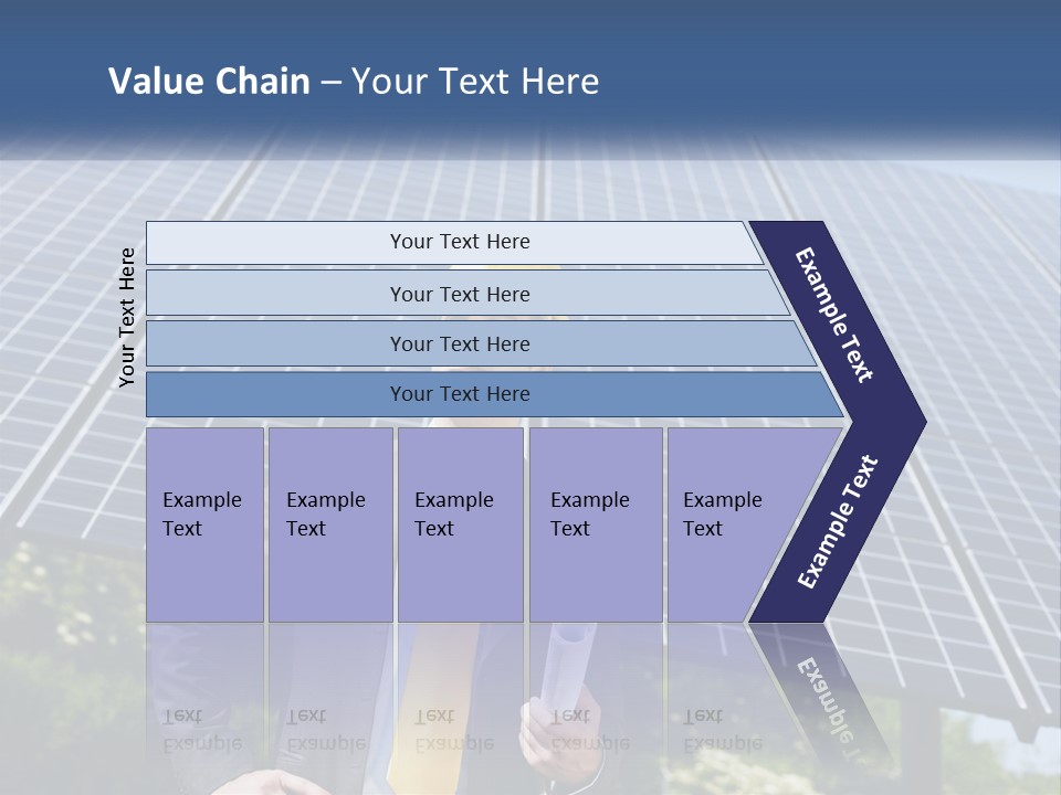 A Man Wearing A Hard Hat Standing In Front Of A Solar Panel PowerPoint Template