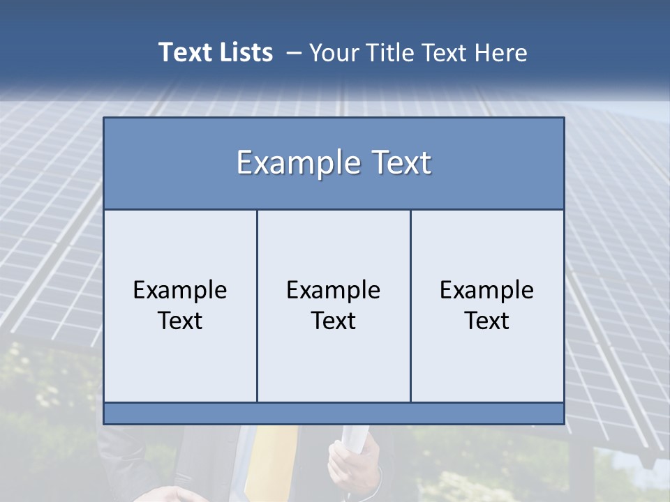 A Man Wearing A Hard Hat Standing In Front Of A Solar Panel PowerPoint Template