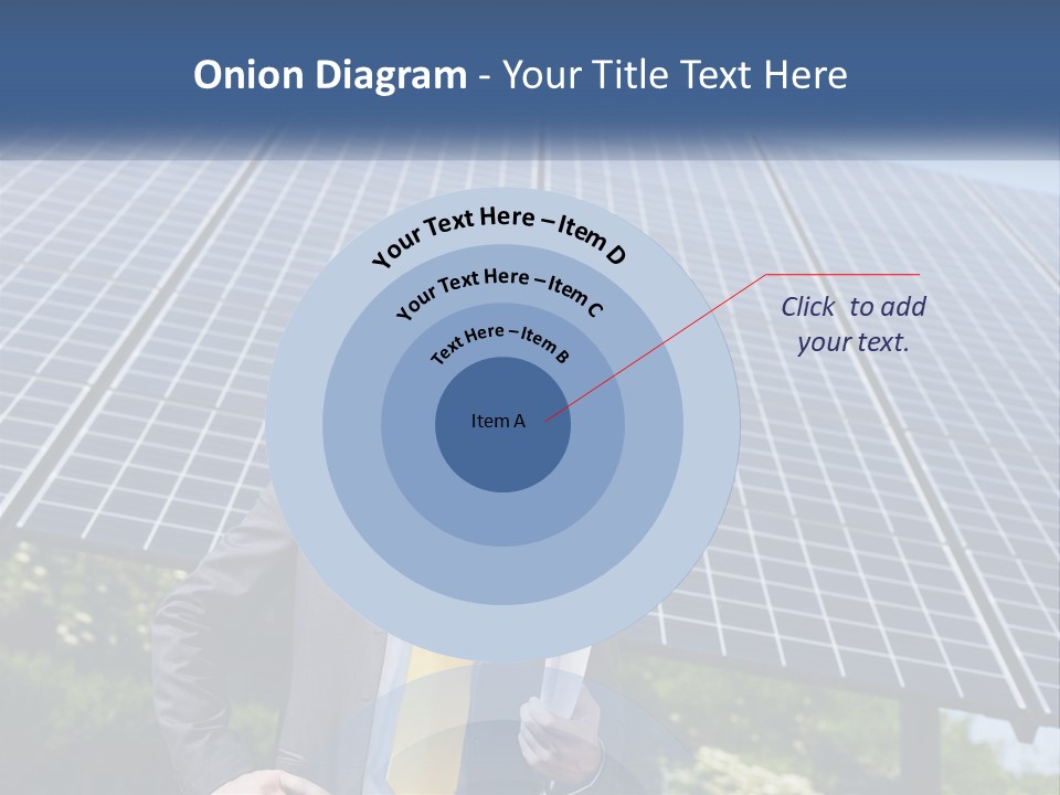 A Man Wearing A Hard Hat Standing In Front Of A Solar Panel PowerPoint Template