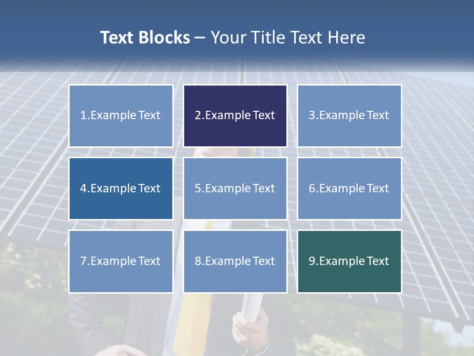 A Man Wearing A Hard Hat Standing In Front Of A Solar Panel PowerPoint Template