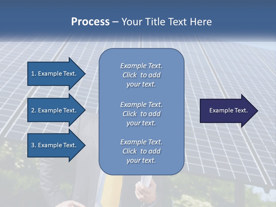 A Man Wearing A Hard Hat Standing In Front Of A Solar Panel PowerPoint Template