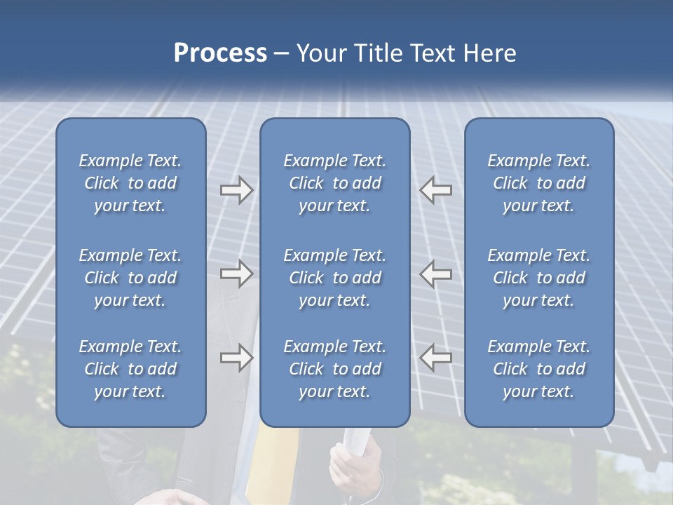 A Man Wearing A Hard Hat Standing In Front Of A Solar Panel PowerPoint Template