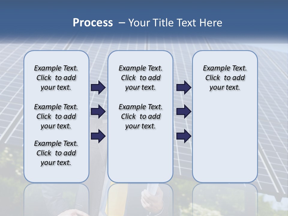 A Man Wearing A Hard Hat Standing In Front Of A Solar Panel PowerPoint Template