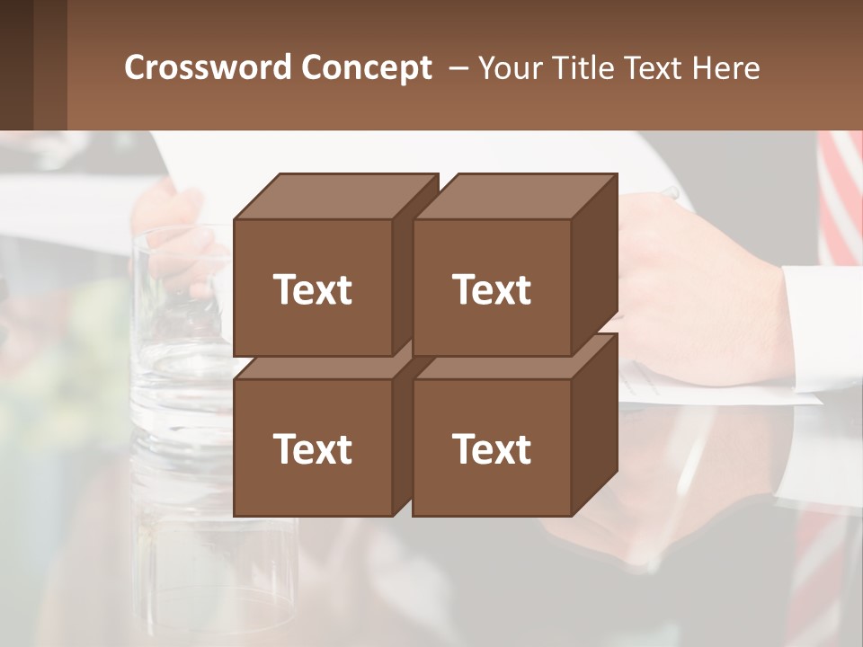 A Man In A Suit Writing On A Piece Of Paper PowerPoint Template