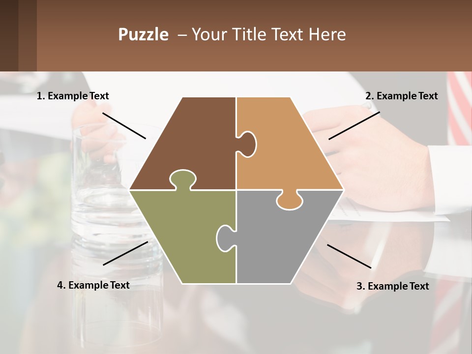 A Man In A Suit Writing On A Piece Of Paper PowerPoint Template