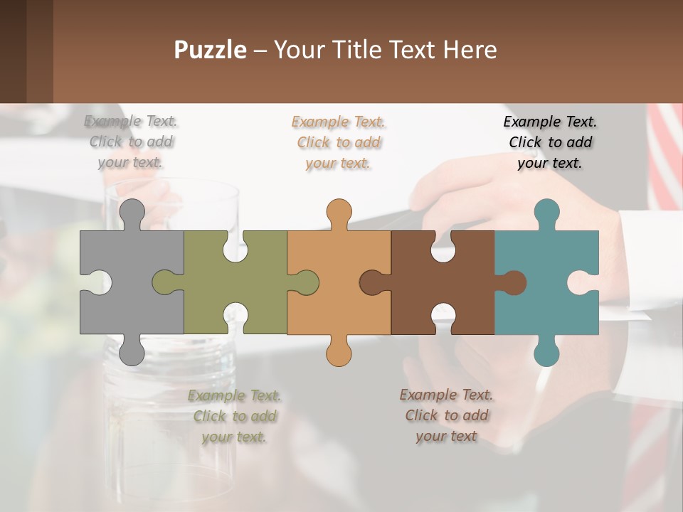 A Man In A Suit Writing On A Piece Of Paper PowerPoint Template