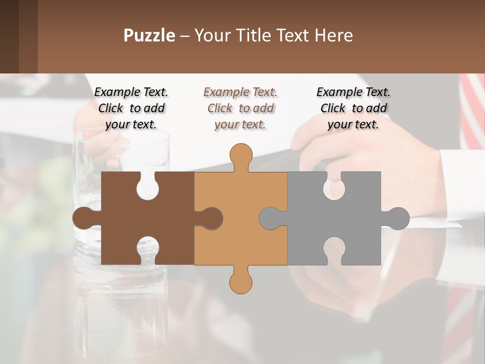 A Man In A Suit Writing On A Piece Of Paper PowerPoint Template