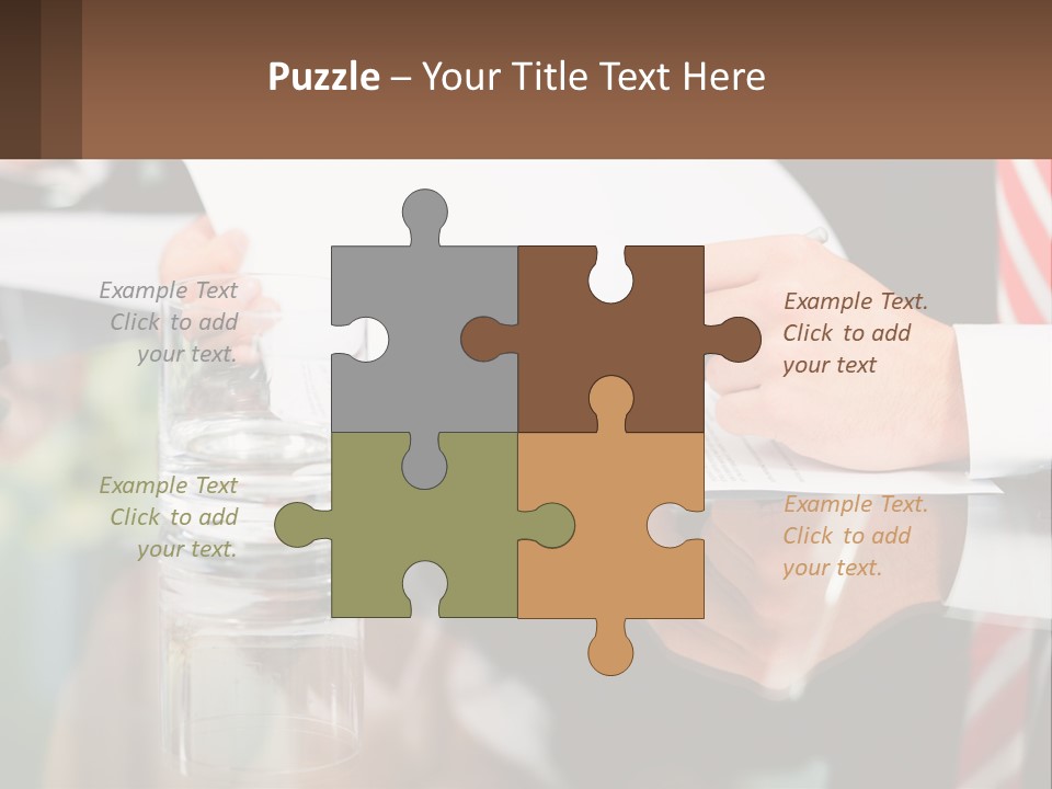 A Man In A Suit Writing On A Piece Of Paper PowerPoint Template