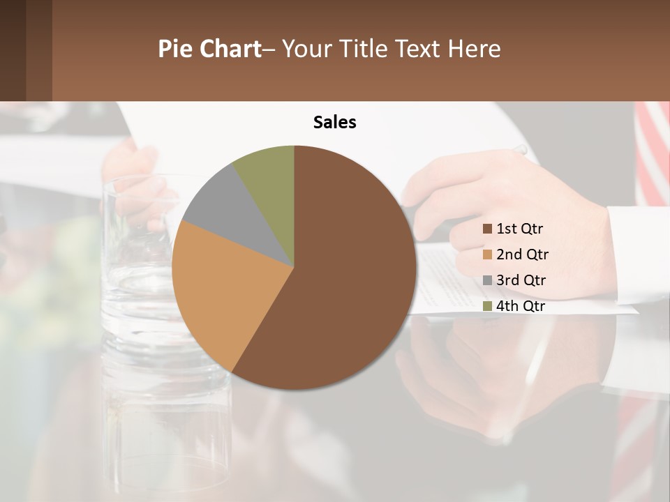 A Man In A Suit Writing On A Piece Of Paper PowerPoint Template