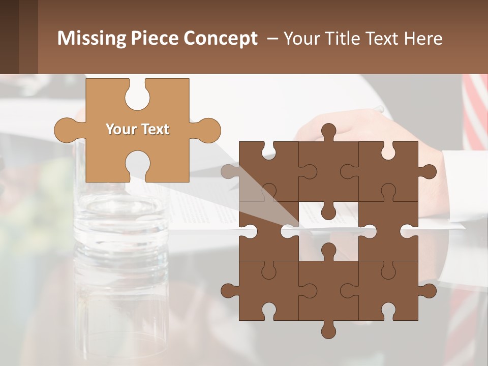 A Man In A Suit Writing On A Piece Of Paper PowerPoint Template