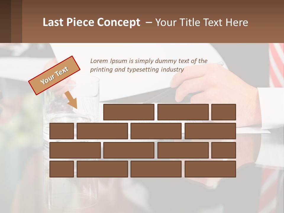 A Man In A Suit Writing On A Piece Of Paper PowerPoint Template