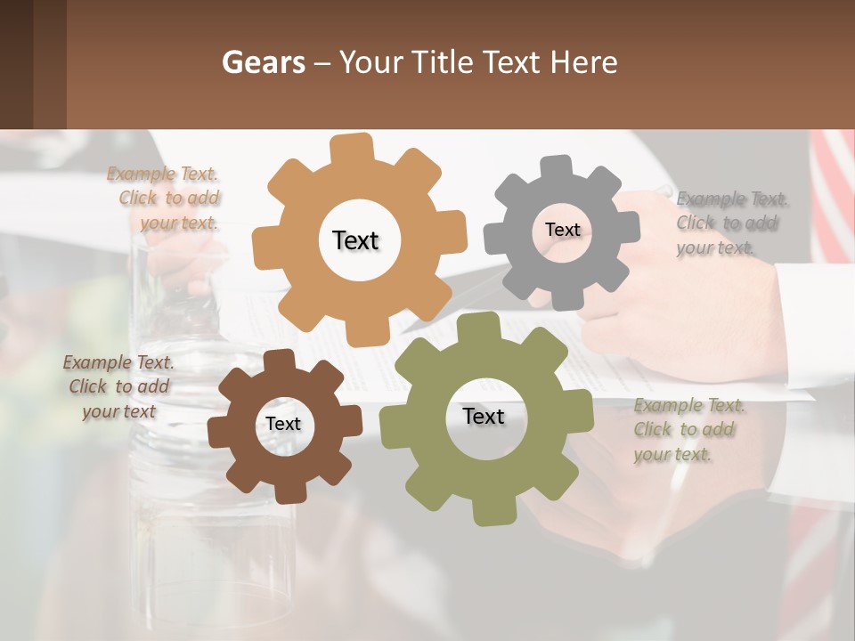 A Man In A Suit Writing On A Piece Of Paper PowerPoint Template