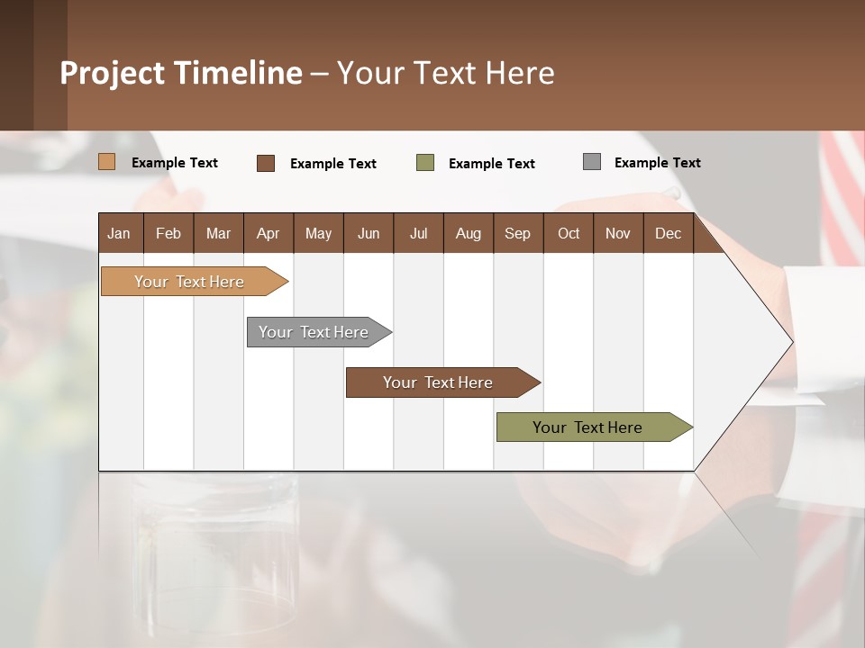 A Man In A Suit Writing On A Piece Of Paper PowerPoint Template
