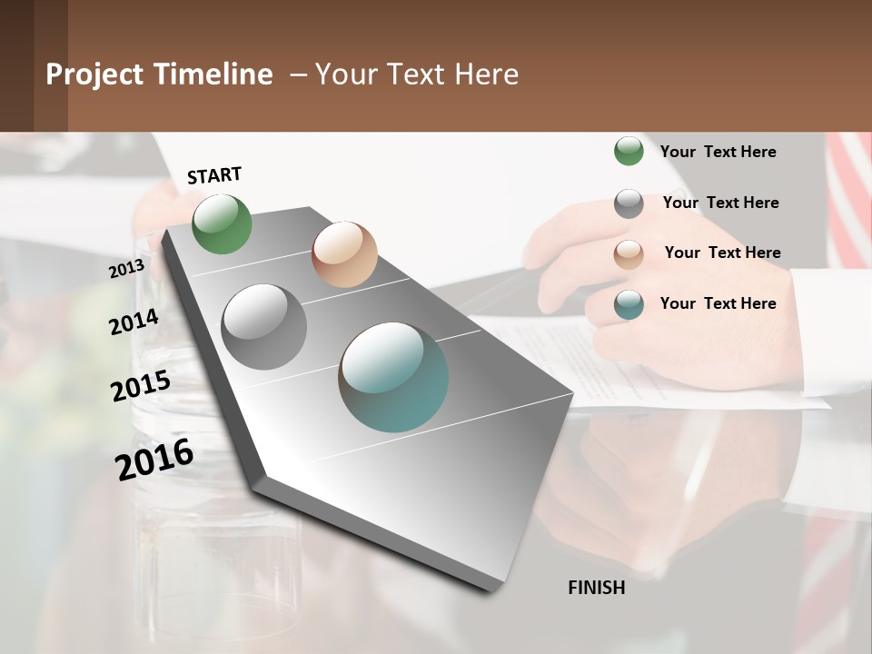 A Man In A Suit Writing On A Piece Of Paper PowerPoint Template