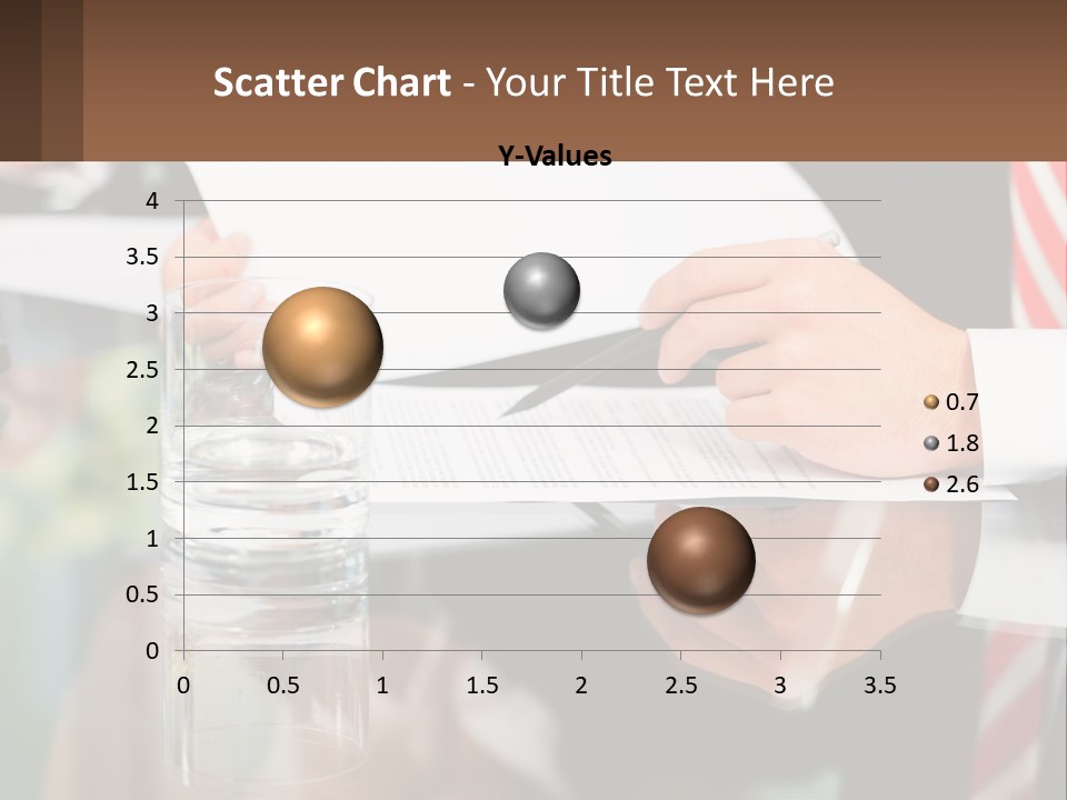 A Man In A Suit Writing On A Piece Of Paper PowerPoint Template