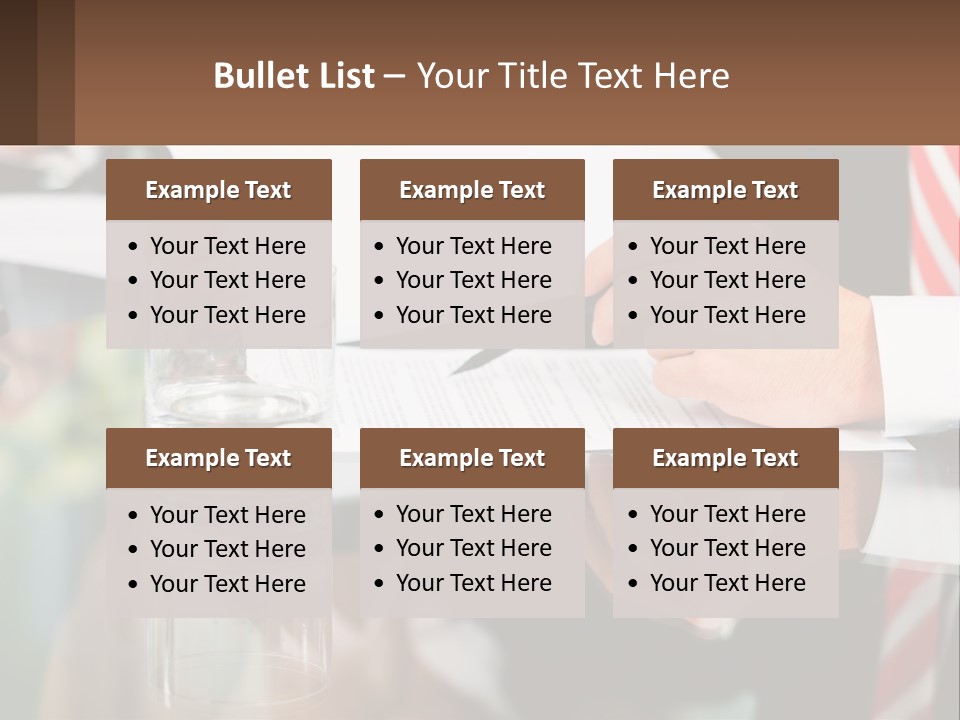 A Man In A Suit Writing On A Piece Of Paper PowerPoint Template