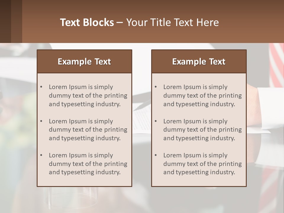 A Man In A Suit Writing On A Piece Of Paper PowerPoint Template