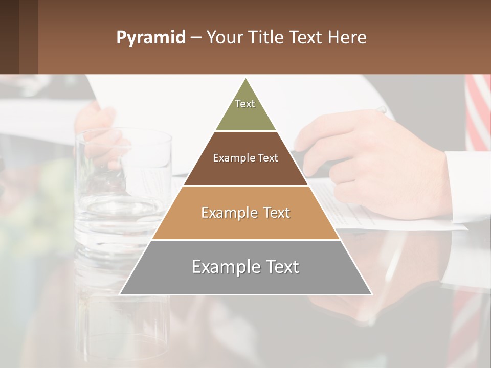 A Man In A Suit Writing On A Piece Of Paper PowerPoint Template